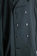 deep green wool gabardine trench coat