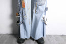 ''Re:make''indigo denim wide flare pants
