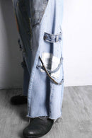 ''Re:make''indigo denim wide flare pants