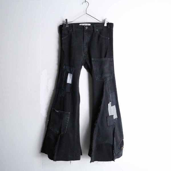 "Re:make"super flare black denim