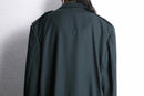 deep green wool gabardine trench coat
