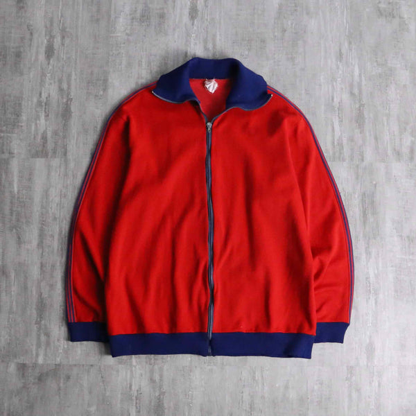red×navy color track jaket