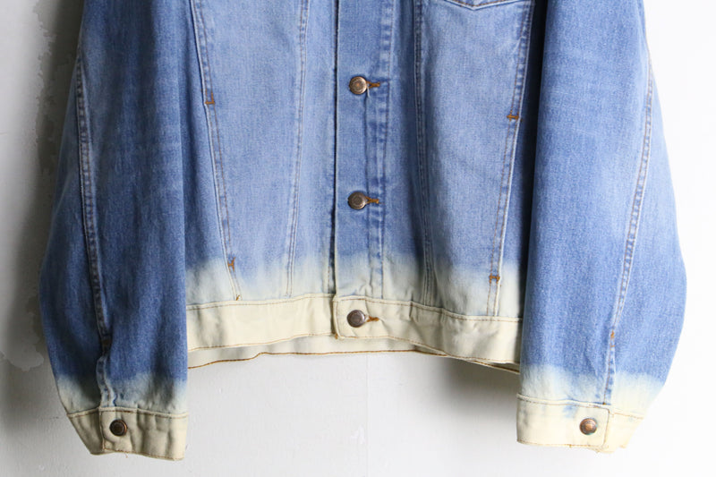 "Wrangler" blue gradation design denim tracker jacket