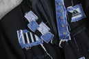 “Remake “ track×denim patchwork tailored jacket