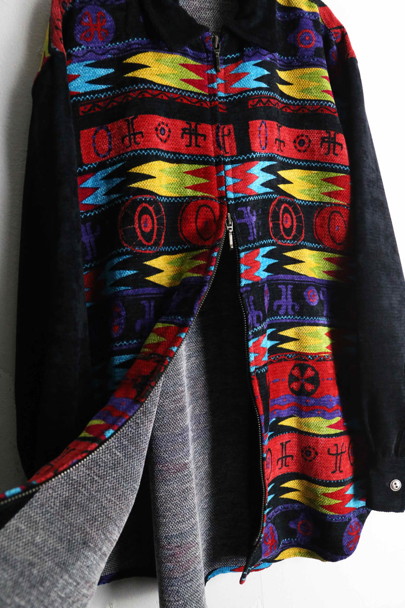 “CHICO’S DESIGN” colorful  design double zip up