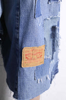 ''Re:make'' patchwork denim wide shorts