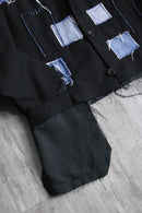 “Remake “ track×denim patchwork tailored jacket