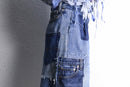 ''Re:make'' patchwork denim wide shorts
