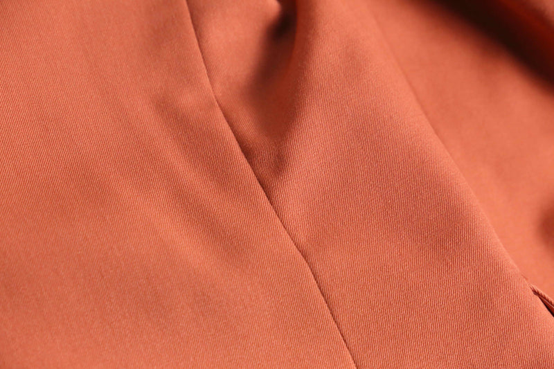 carrot orange color 4B wool tailored jacket