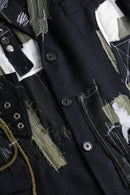 "Re:make" patchwork design tailored jacket