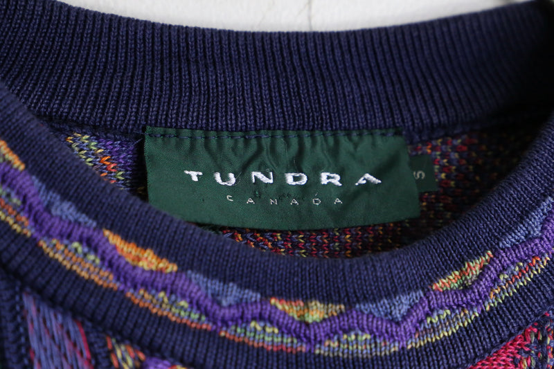 “TUNDRA” purple base 3D design knit