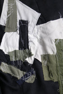 "Re:make" patchwork design tailored jacket