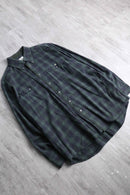 “LACOSTE” black watch tartan light flannel BD shirt