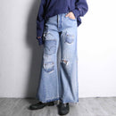 “Re:make” pocket design wide flare pants