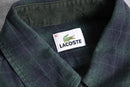 “LACOSTE” black watch tartan light flannel BD shirt