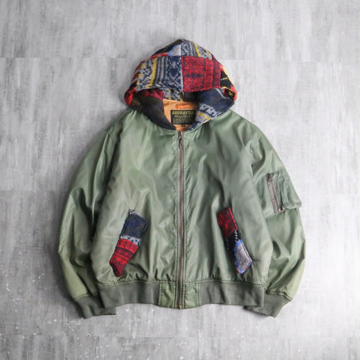 "Re:make"knit layered MA-1