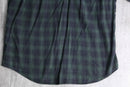 “LACOSTE” black watch tartan light flannel BD shirt