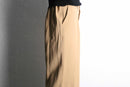 beige wide tuck slacks