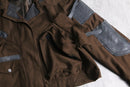 "Re:make" leather patchwork cropped jacket