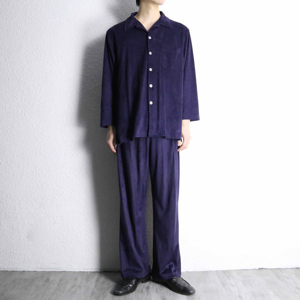 ”CHICO’S” purple color fake suede shirts set up