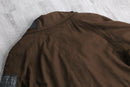 "Re:make" leather patchwork cropped jacket