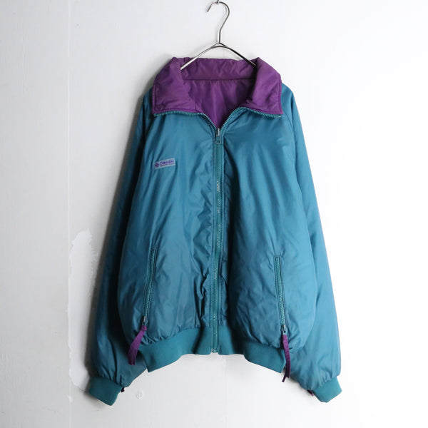 “Columbia” light blue × purple reversible blouson