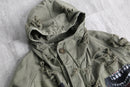 "Re:make" military damage×skull patchwork parka