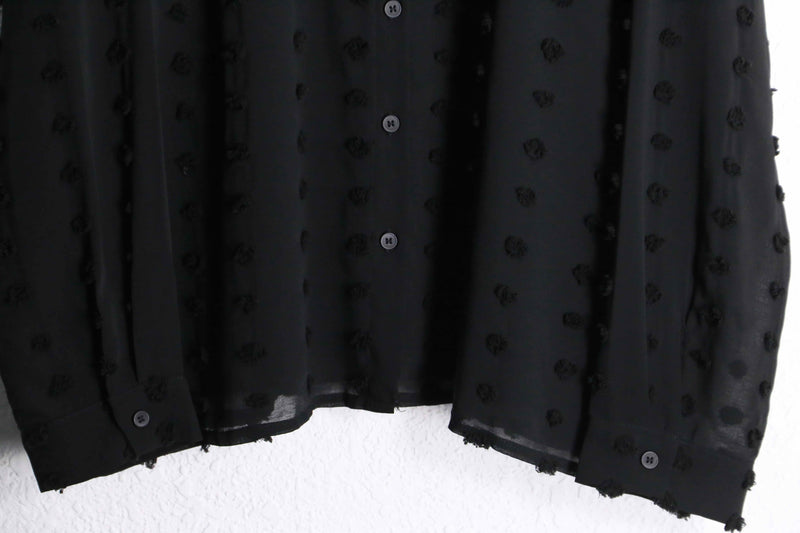 black color 3D dot design L/S shirts
