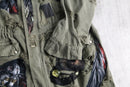"Re:make" military damage×skull patchwork parka