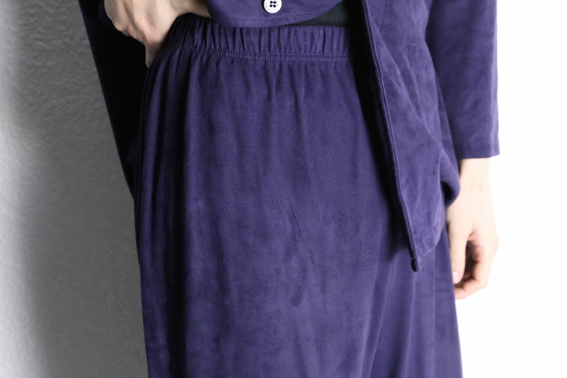 ”CHICO’S” purple color fake suede shirts set up