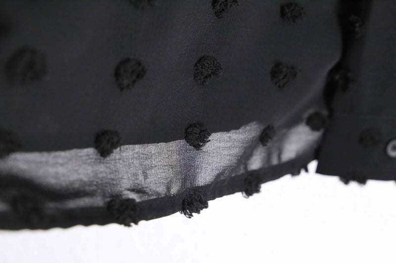 black color 3D dot design L/S shirts