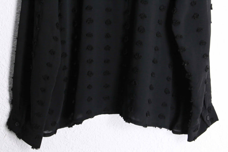 black color 3D dot design L/S shirts