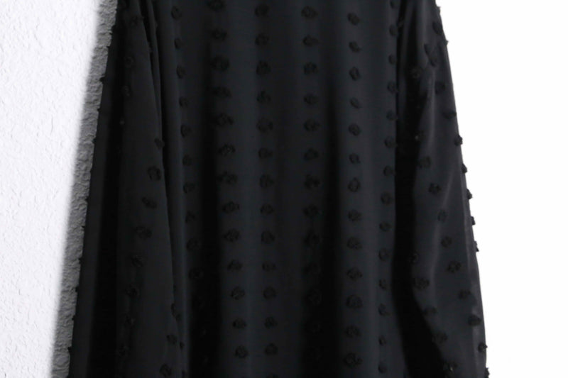 black color 3D dot design L/S shirts