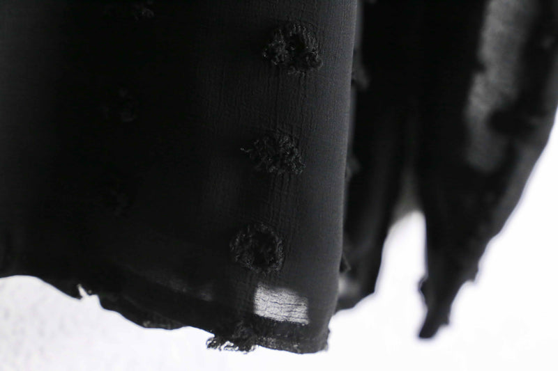 black color 3D dot design L/S shirts