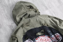 "Re:make" military damage×skull patchwork parka