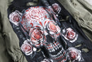 "Re:make" military damage×skull patchwork parka