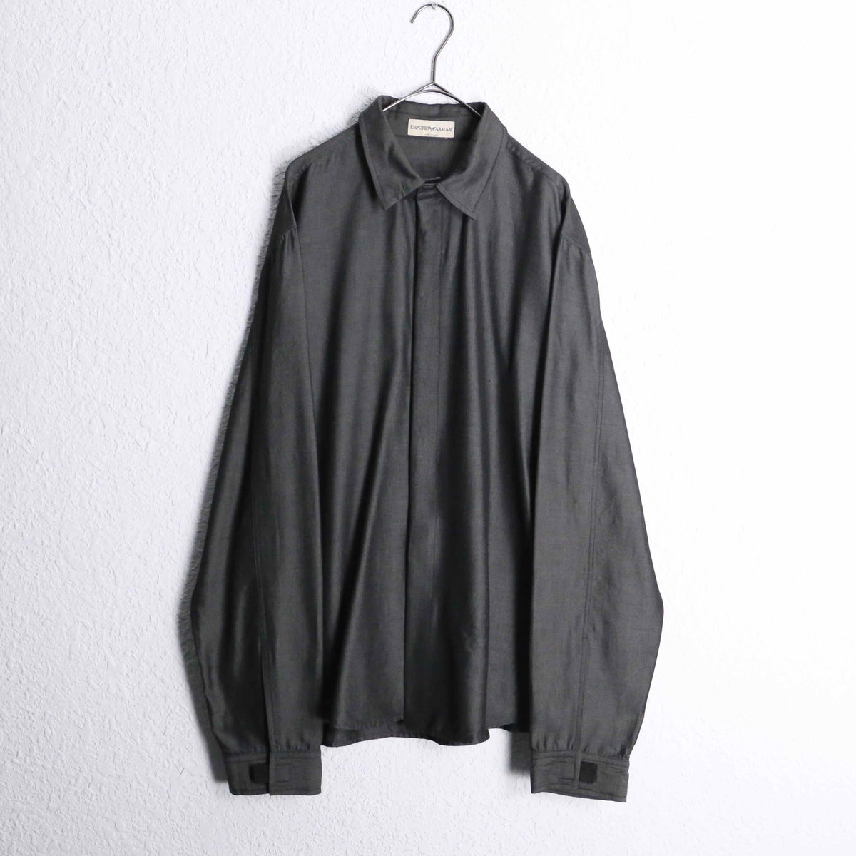 専用 ARMANI グレー ケープジャケット　ジャケット Icon グルカラージャケット 3Dピケ風クレープジャージー オフ