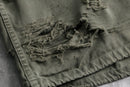 "Re:make" military damage×skull patchwork parka
