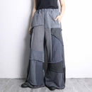''Re:make''patchwork wide sweat pants