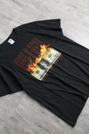 black money burn graphic tee