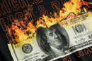 black money burn graphic tee