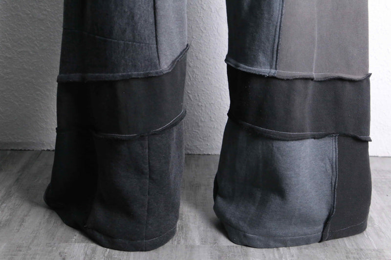 ''Re:make''patchwork wide sweat pants