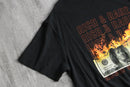 black money burn graphic tee