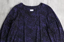 "chico's" purple leopard drape rayon L/S tee