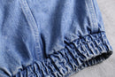 "Re:make" vintage fabric patchwork denim jacket