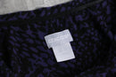 "chico's" purple leopard drape rayon L/S tee