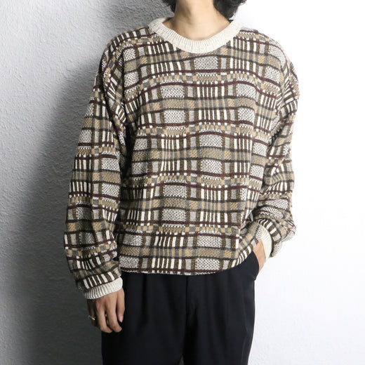 “St.John’s Bay” geometric pattern jacquard knit