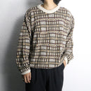 “St.John’s Bay” geometric pattern jacquard knit
