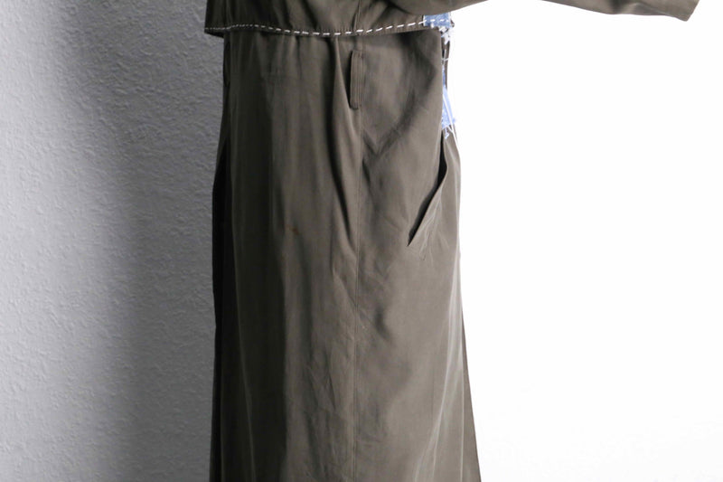 ''Re:make''denim patchwork long coat