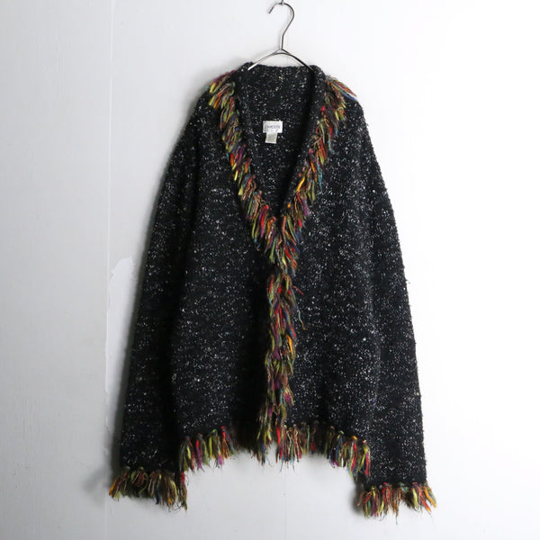 "CHICO'S" nep design fringe knit